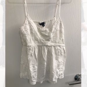 AEO: White Lace Tank